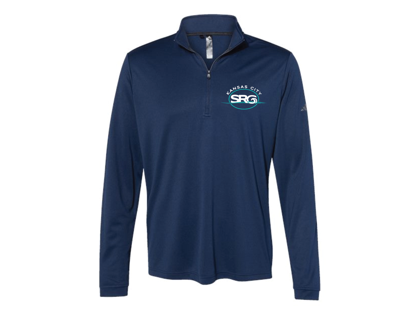 Surge Volleyball Adidas® Men's Embroidered 1/4 Zip - Black Heather