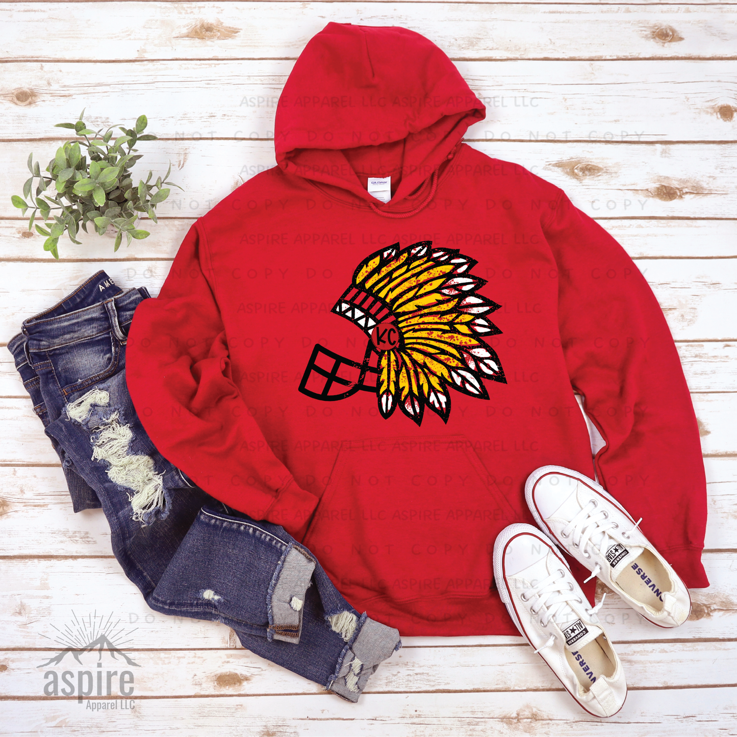 KC Headdress Football Hoodie