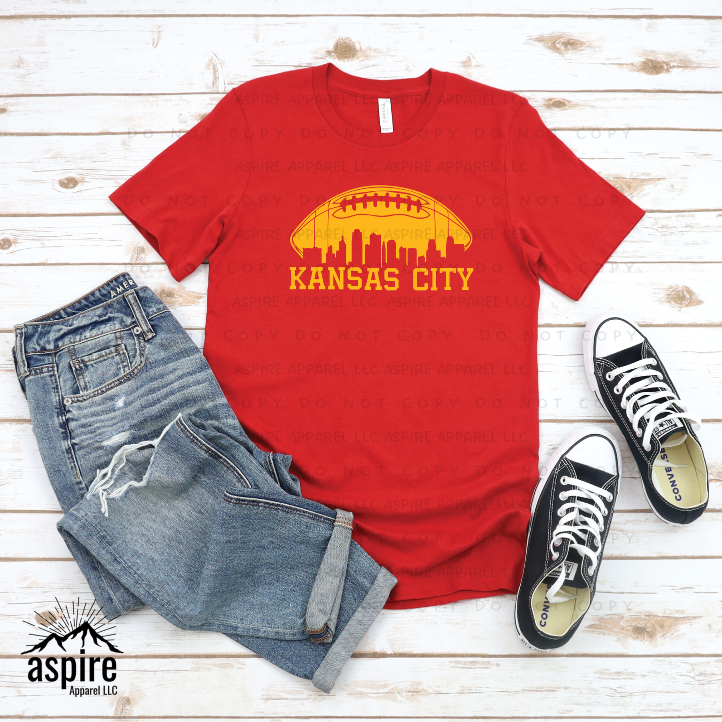 KC Skyline Football T-Shirt