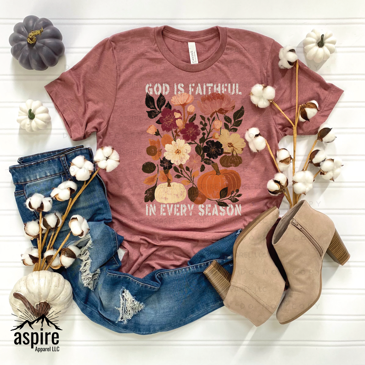 God Is Faithful in Every Season Graphic T-Shirt | Fall Faith Shirt