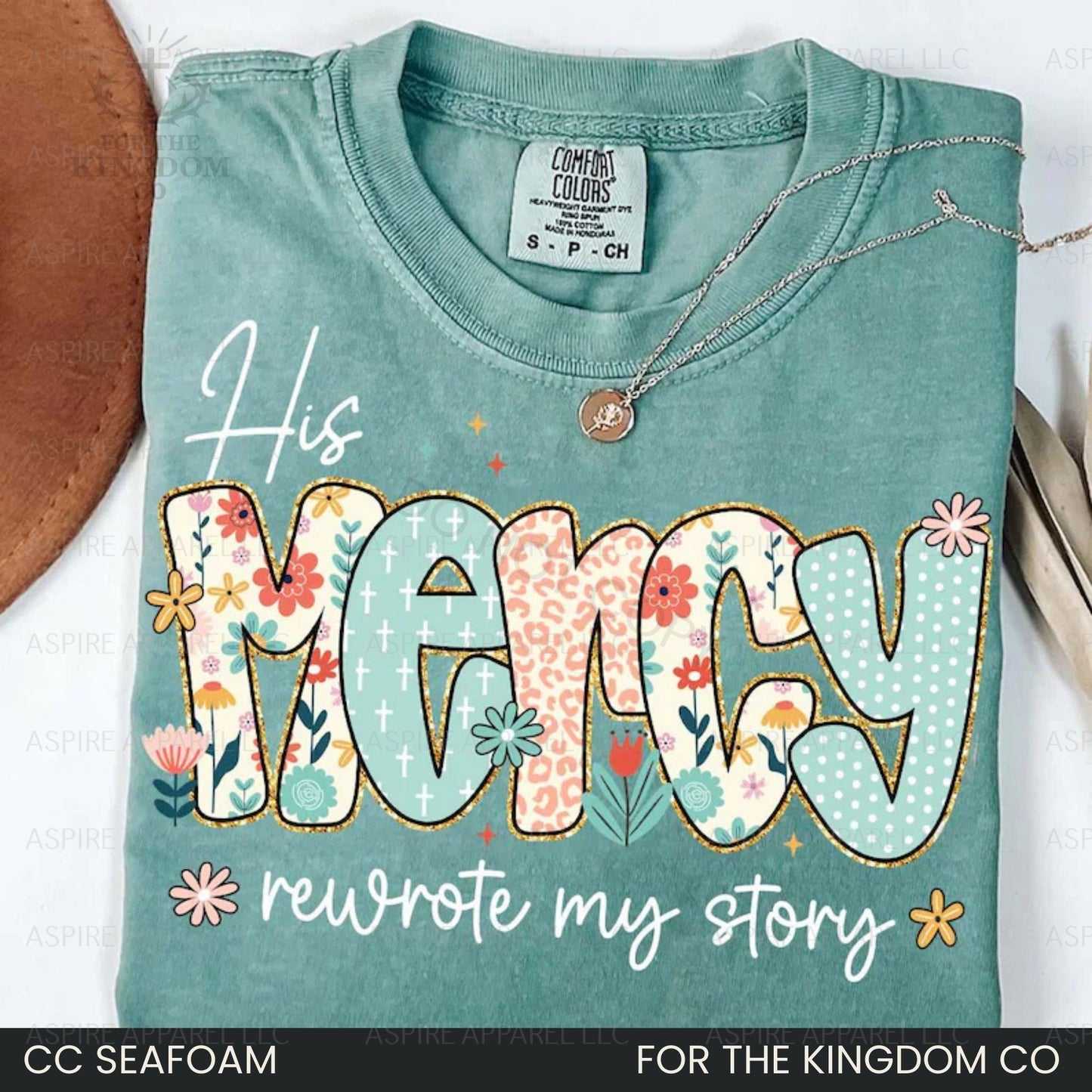 His Mercy Rewrote My Story Christian Tee