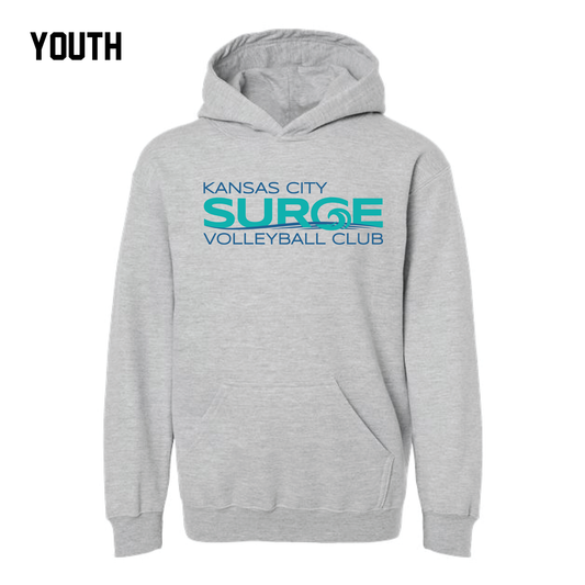 Surge Volleyball Youth Hoodie - Heather Grey