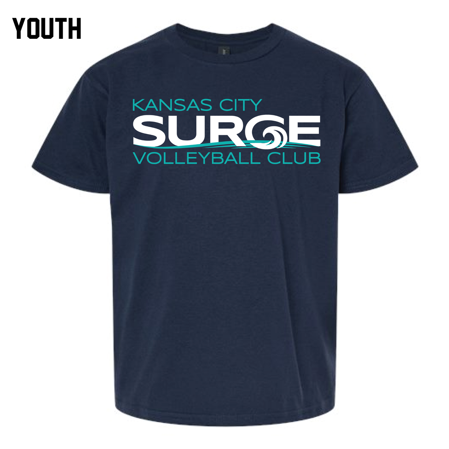 Surge Volleyball YOUTH Gildan Soft Style T-Shirt - Light Blue