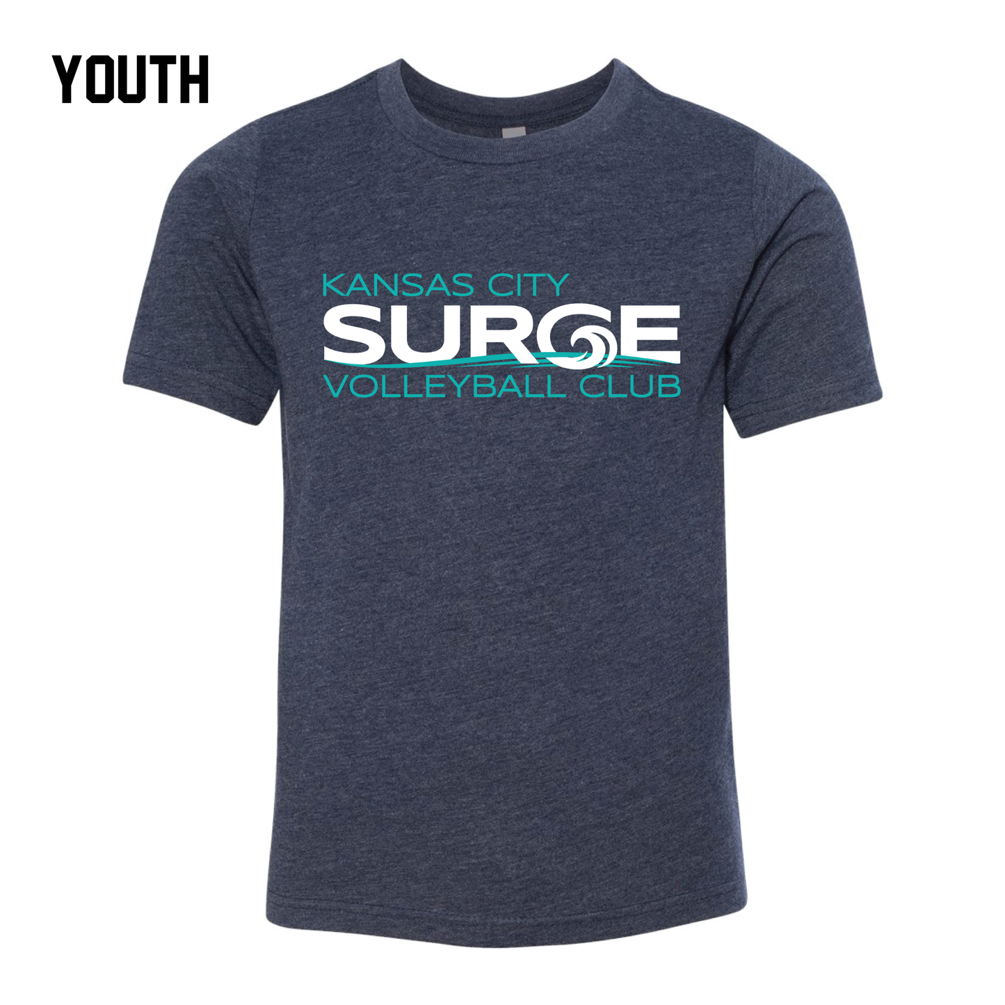 Surge Volleyball Youth Next Level T-Shirt - Heather Grey