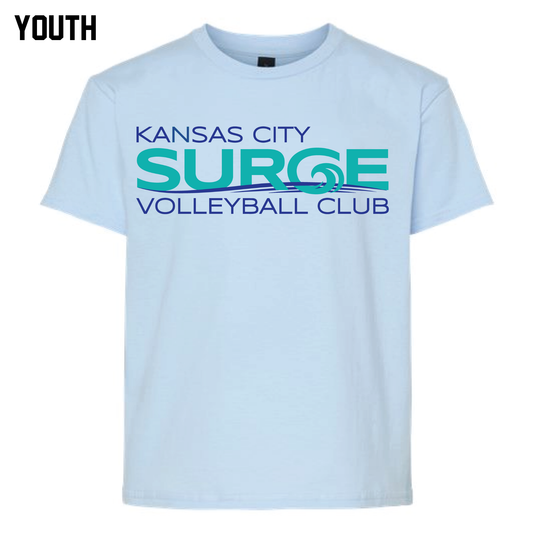 Surge Volleyball YOUTH Gildan Soft Style T-Shirt - Light Blue