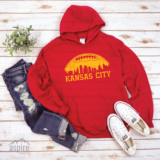 KC Skyline Football Hoodie