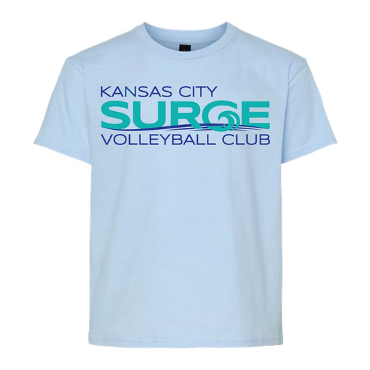 Surge Volleyball Gildan Soft Style T-Shirt - Light Blue