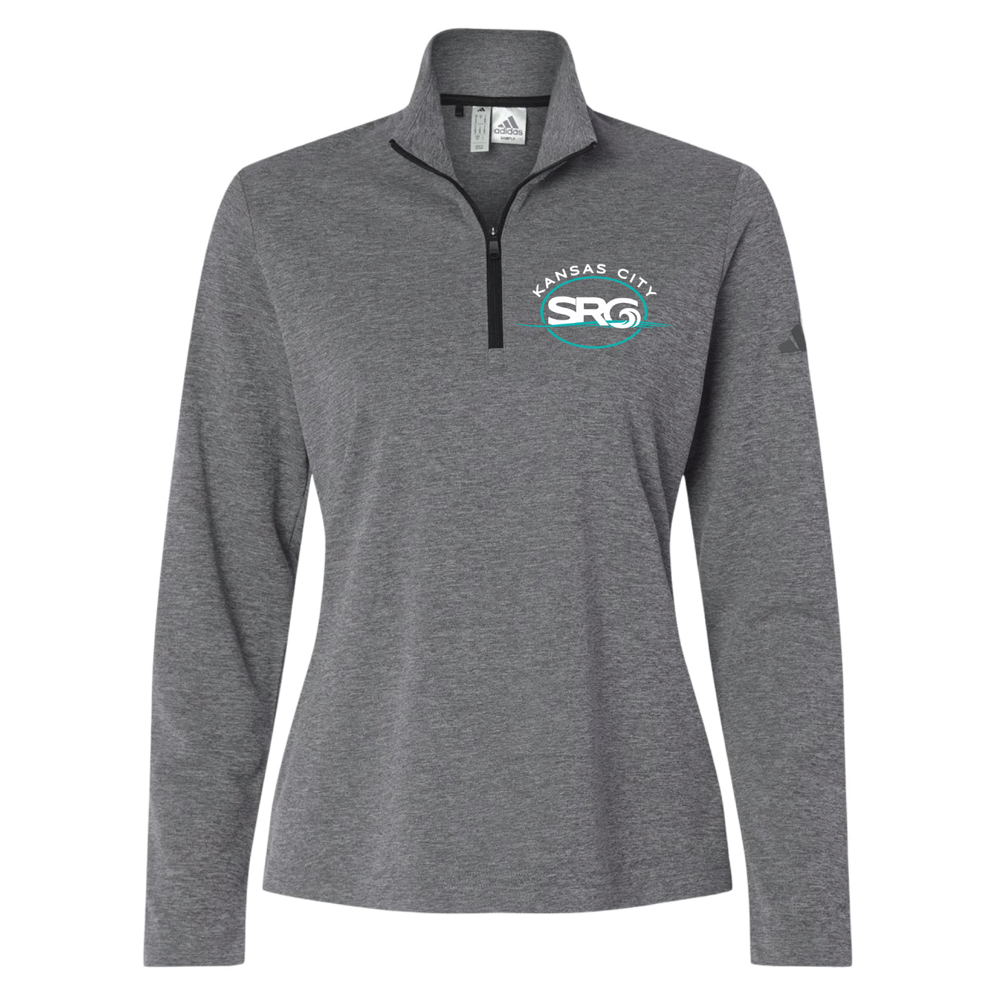 Surge Volleyball Adidas® Women's Embroidered 1/4 Zip - Black Heather