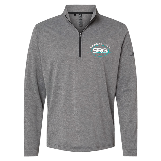 Surge Volleyball Adidas® Men's Embroidered 1/4 Zip - Black Heather