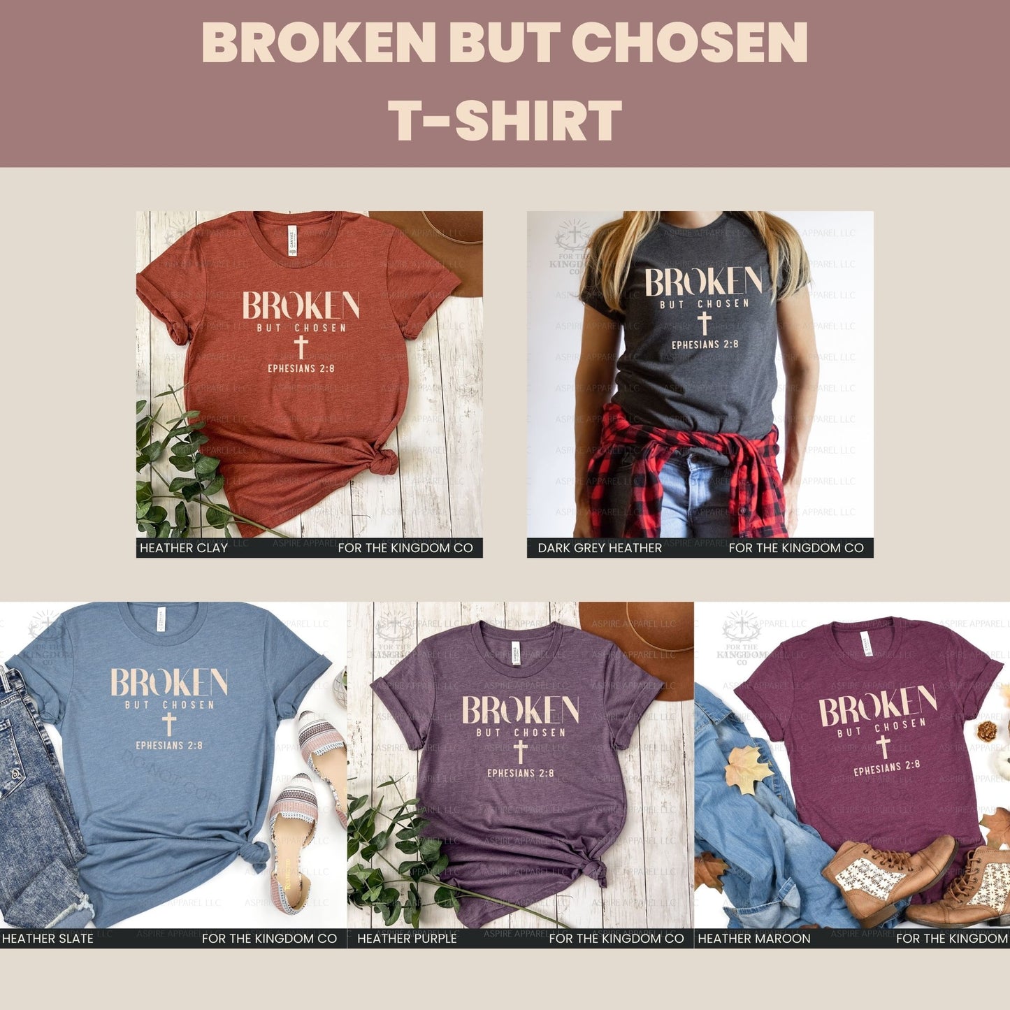 Broken But Chosen Christian Tee