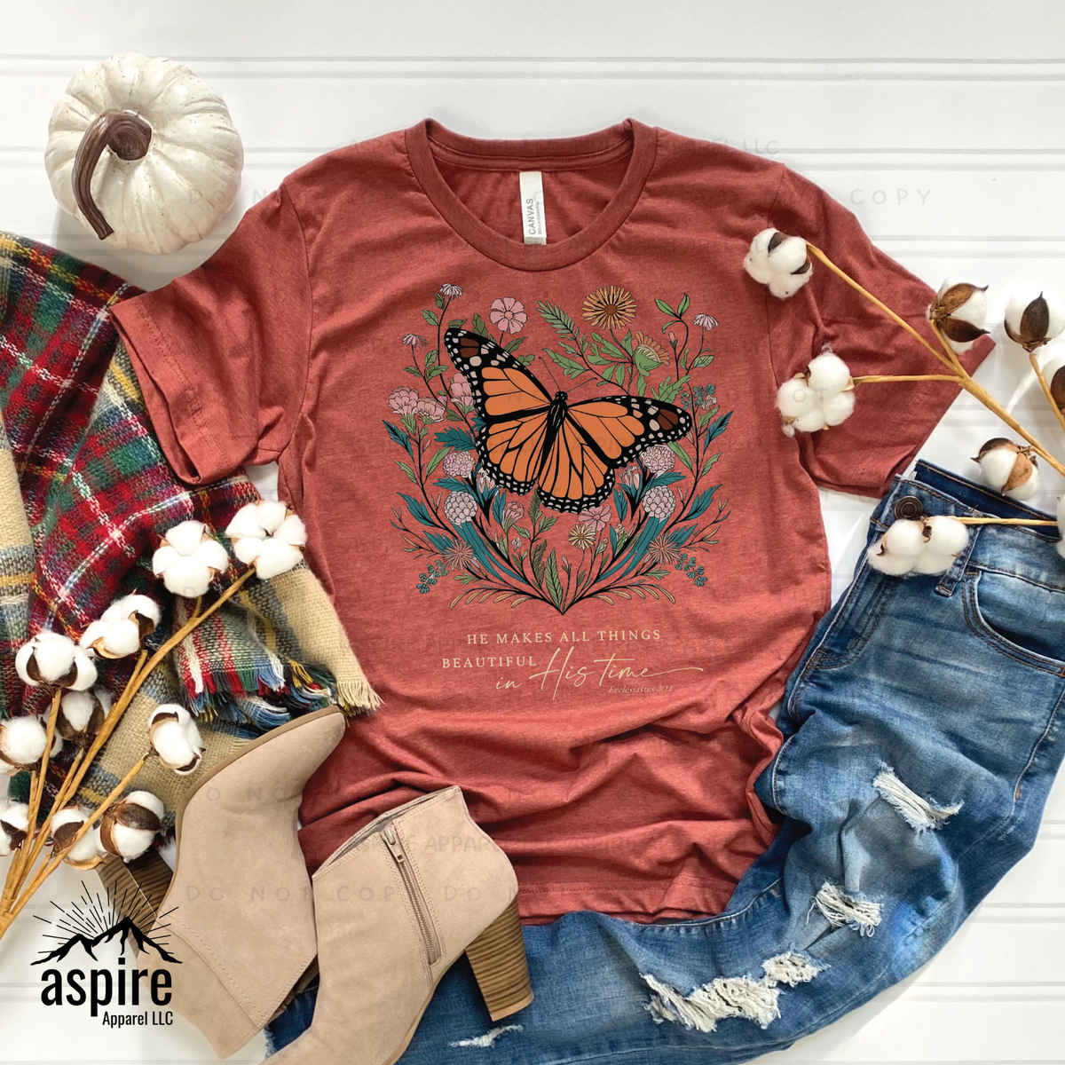 He Makes All Things Beautiful in His Time T-Shirt | Christian Fall Shirt
