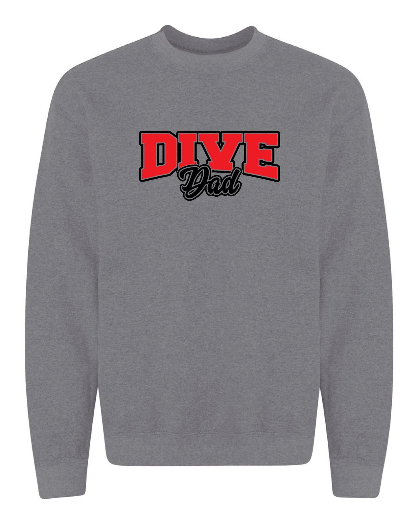 Heather Grey Dive Dad Crew Sweatshirt