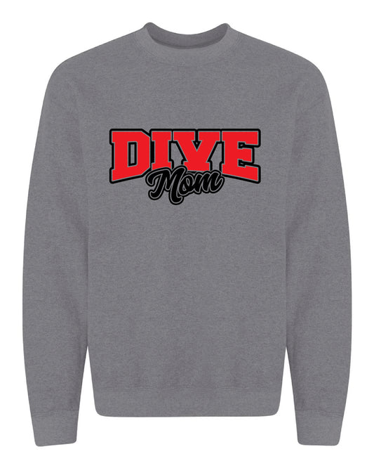 Grey Dive Mom Crew Sweatshirt