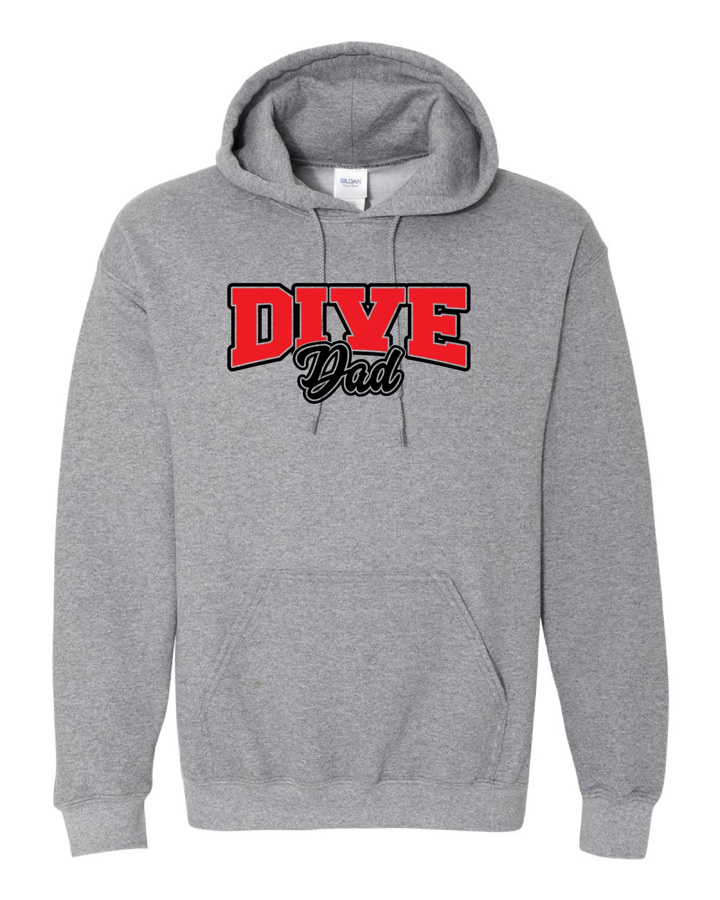 Grey Dive Dad Hoodie