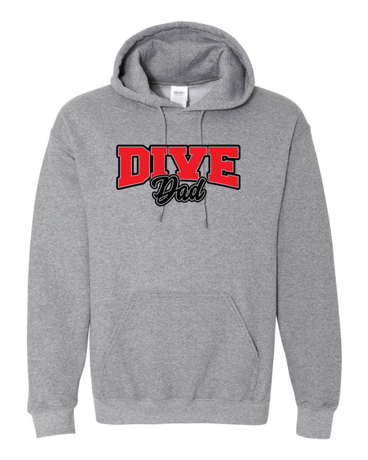 Grey Dive Dad Hoodie