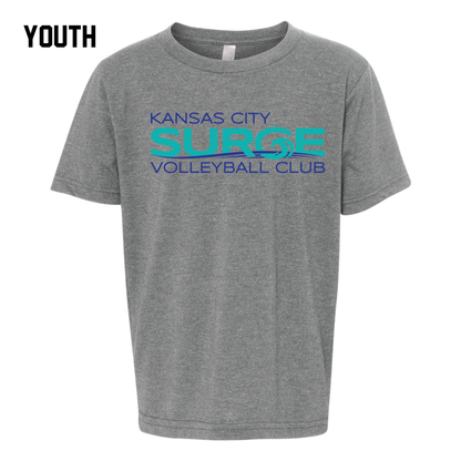 Surge Volleyball Youth Next Level T-Shirt - Heather Grey