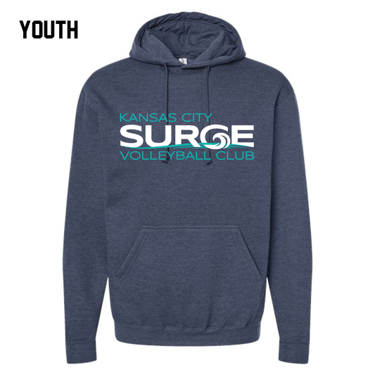 Surge Volleyball Youth Hoodie - Heather Denim