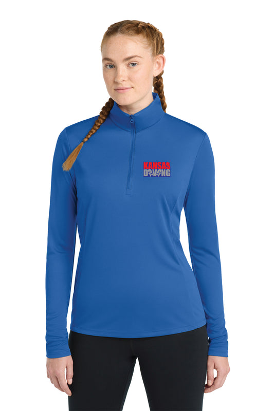 Women's Royal 1/4 Zip with Embroidered Logo